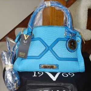 Versace 19V69 Italia-Robin Satchel- Blue